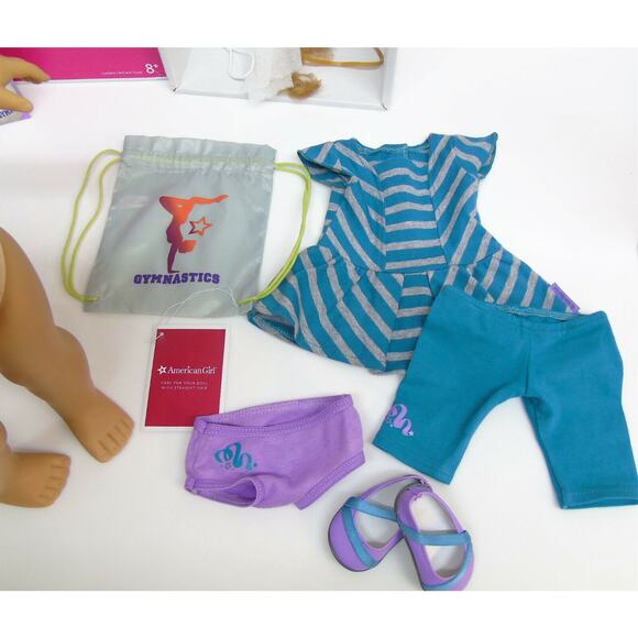 American Girl DOLL MCKENNA In Meet Outfit 2 Book GOTY 2012 Gymnastics Bag BOX! - Picture 10 of 12